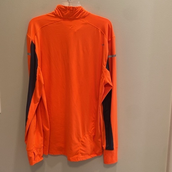 Brooks Running Equilibrium Technology Orange  1/4 Zip Reflective Stripes XL - Picture 5 of 7
